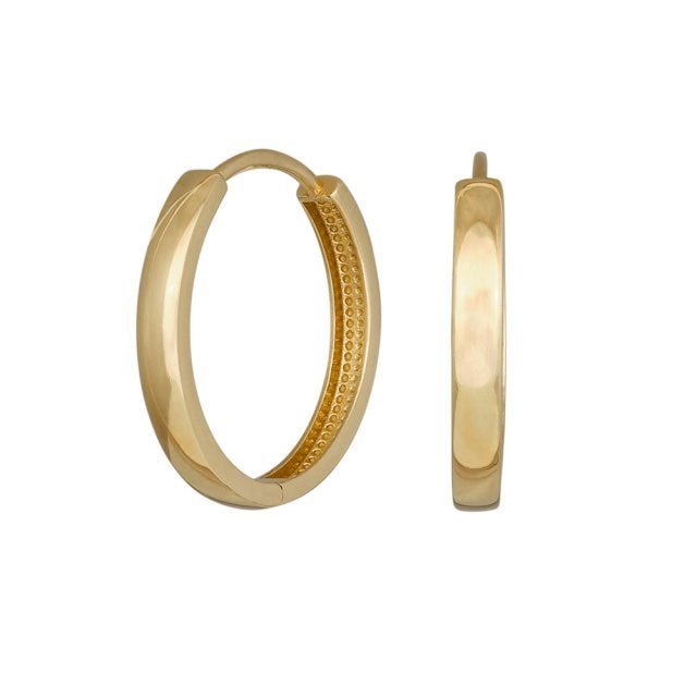 Siersbøl brede creoler i 8 kt guld, Ø20 mm